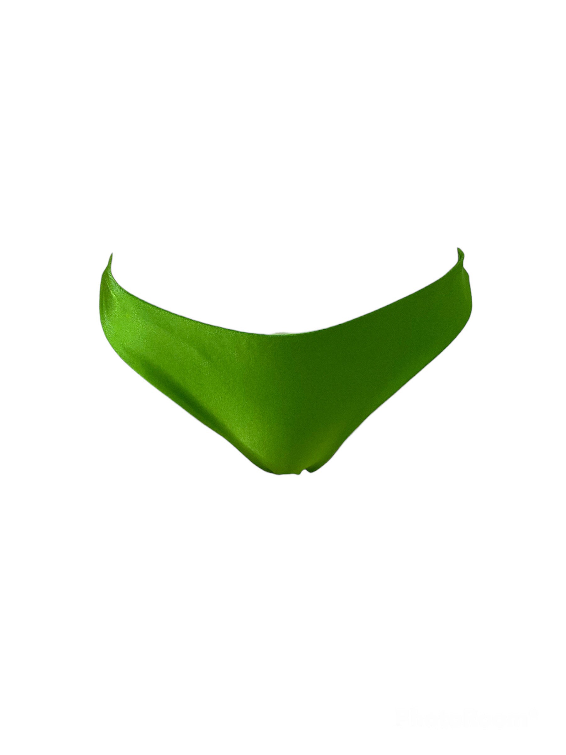 Eden Scrunched Bikini Bottom - Gecko Green